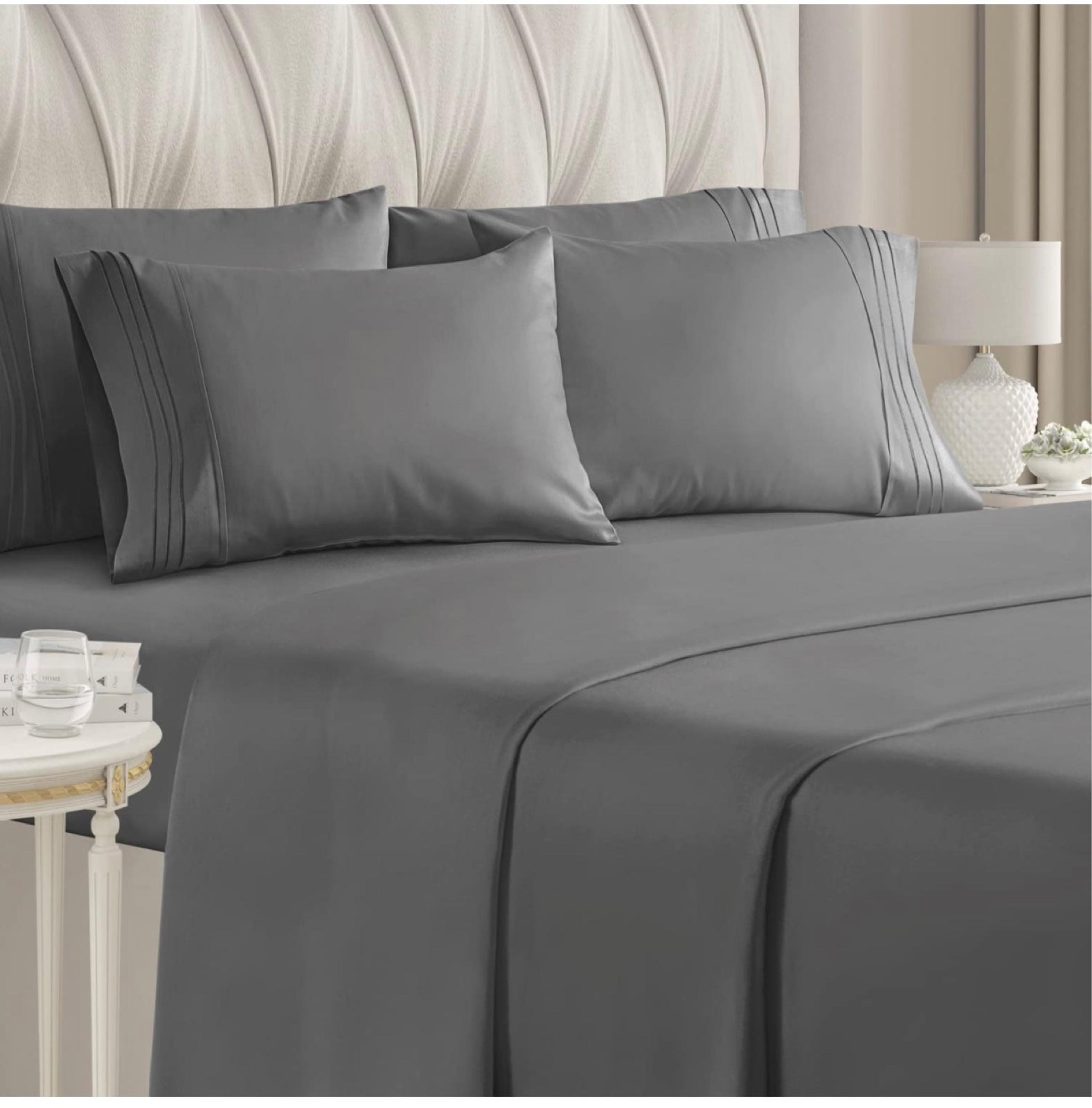 King Size Sheet Set - 6 Piece Set - Hotel Luxury Bed Sheets - Extra Soft -