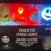 BRAND NEW- DISNEY- NIGHTMARE BEFORE CHRISTMAS STRING LIGHTS- SET OF TWO! HTF