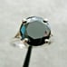 3.50ct 100% NATURAL BLACK DIAMOND RING *CERTIFICATE*F REE DIAMOND TESTER Size 10
