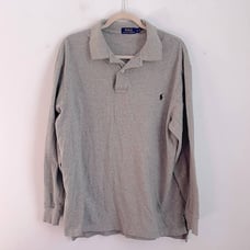 Polo Ralph Lauren long sleeve knit polo rugby shirt sz L Tall