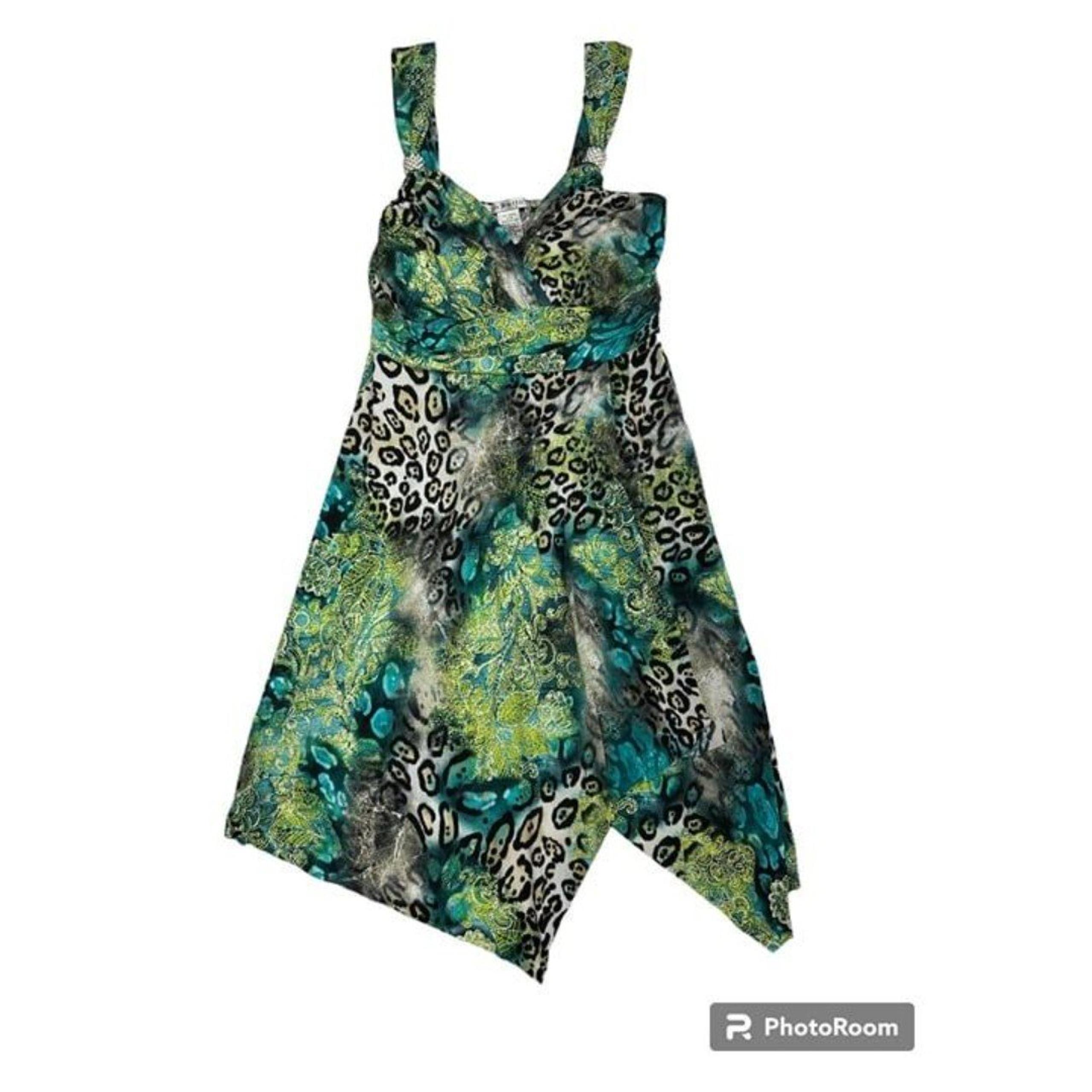 LaBelle Multi Print Fit and Flare Dress (M)