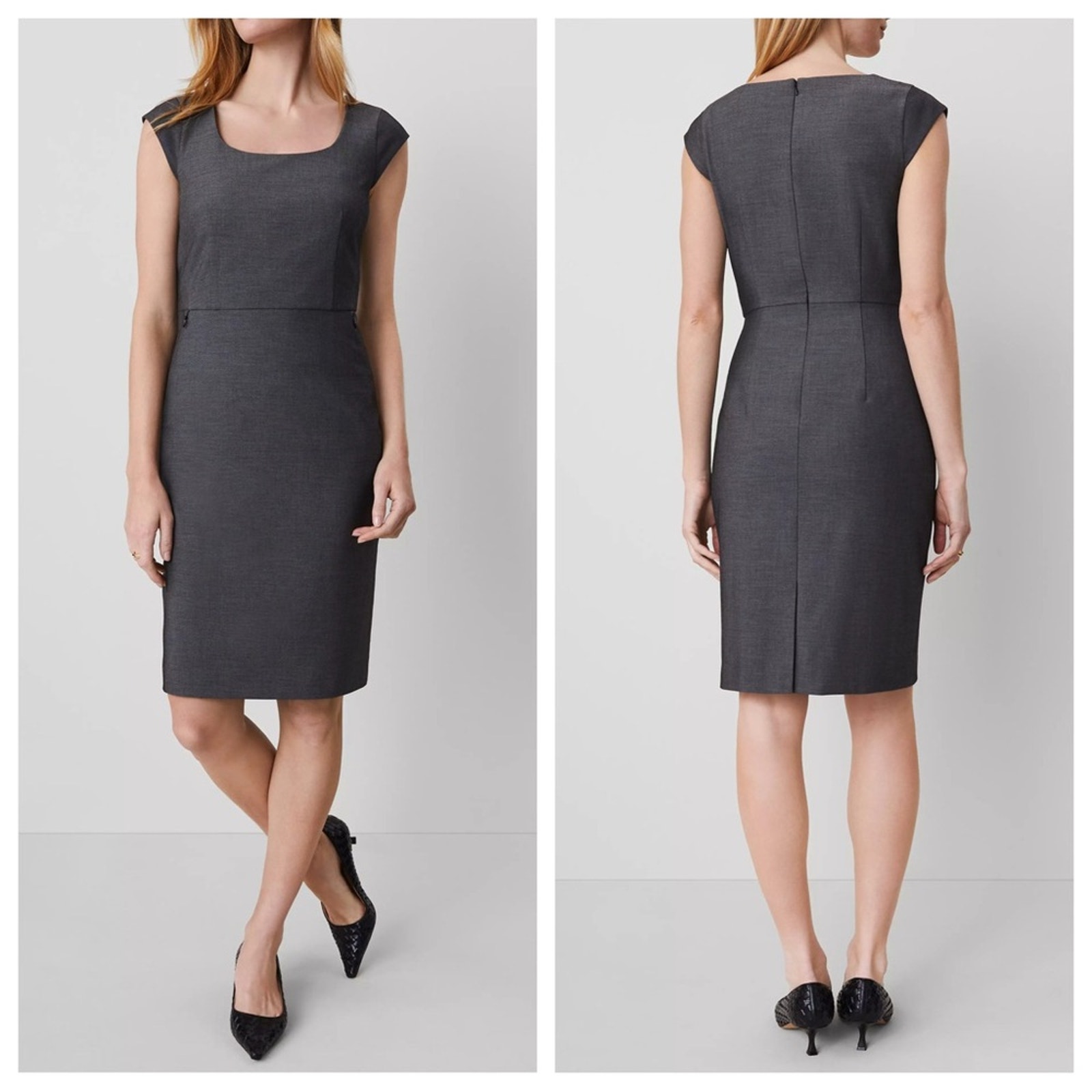 NWT Ann Taylor The Petite Scoop Neck Dress In Bi-Stretch - Size 6 Petite