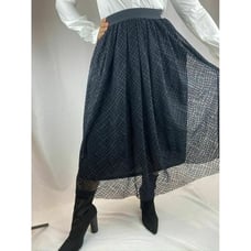 Pennyblack Dark Criss Cross Patterned Sk