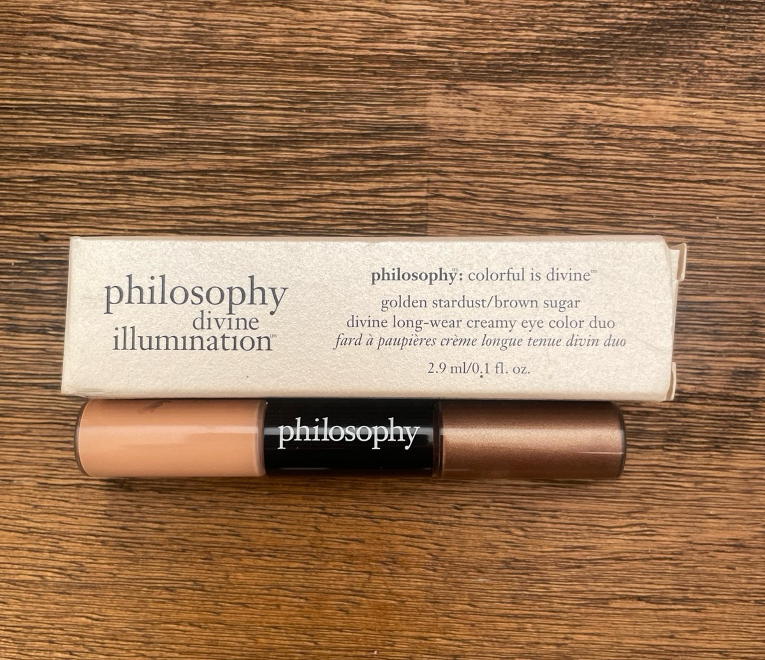 philosophy divine illumination golden stardust & brown sugar creamy eyecolor duo