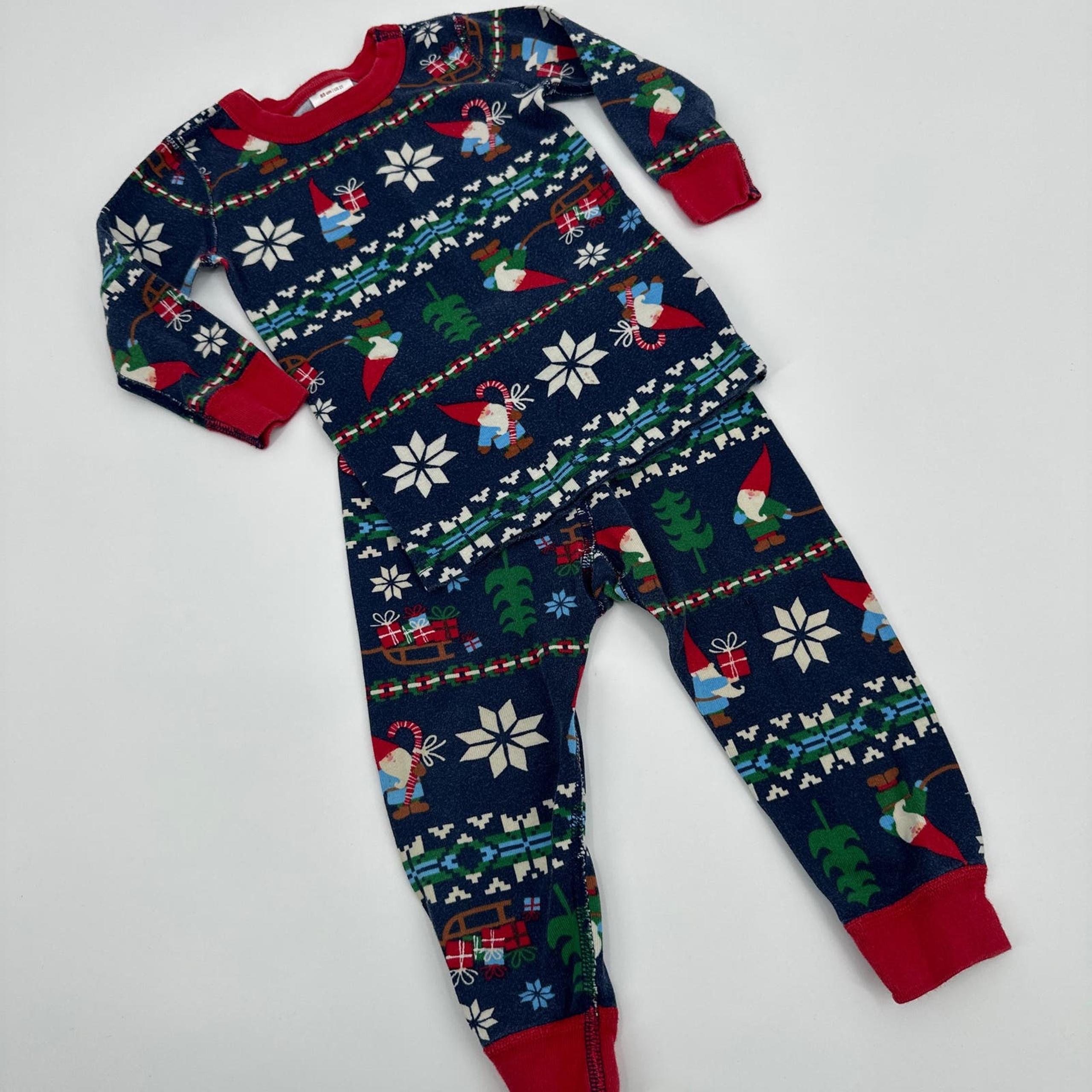 Gnome Sweet Gnome Holiday Print Pajamas 85/ US 2T - Hanna Andersson