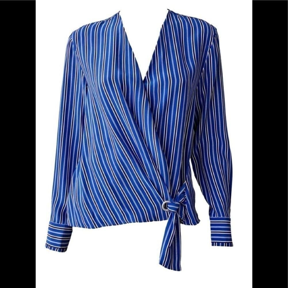 Rag & Bone Felix Stripe Popover/ Blue Multi