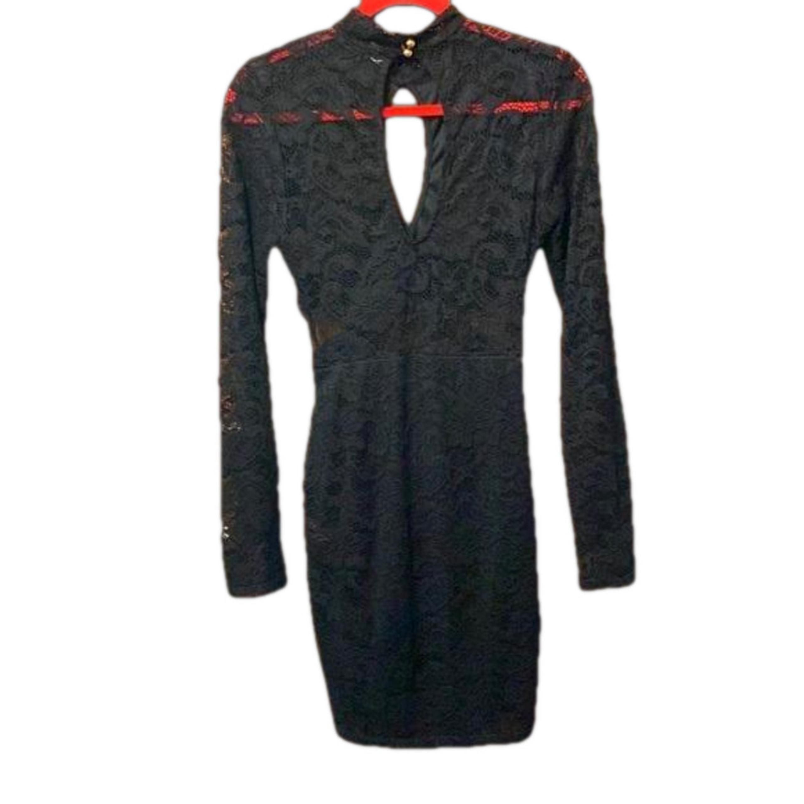 Formal Cutout Midriff Lace Dress - Windsor