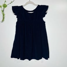 Hatch Reece Maternity Navy Blue Corduroy Ruffle Sleeves Tank Top