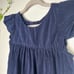 Hatch Reece Maternity Navy Blue Corduroy Ruffle Sleeves Tank Top