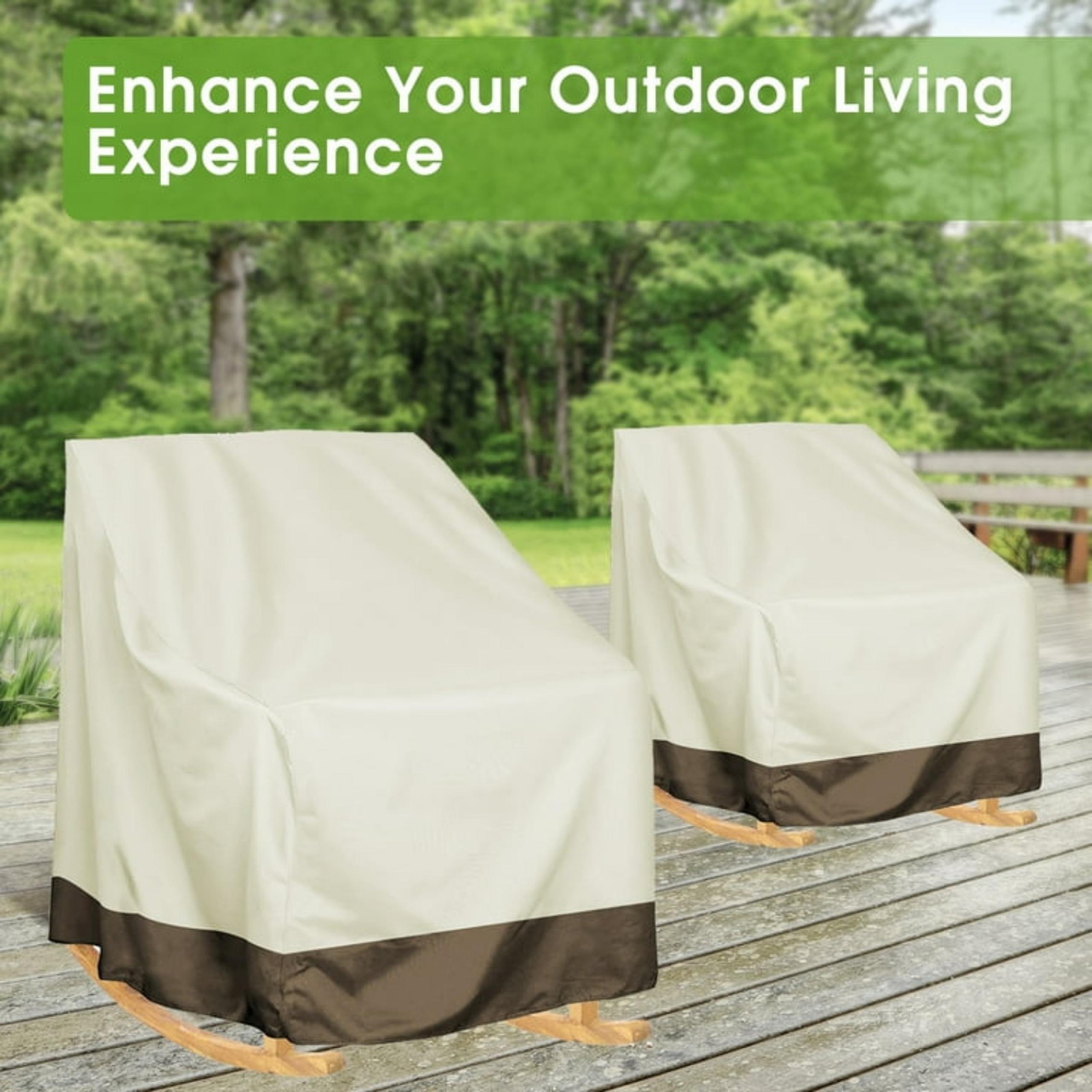Set of 2 Outdoor Rocker Chair Covers