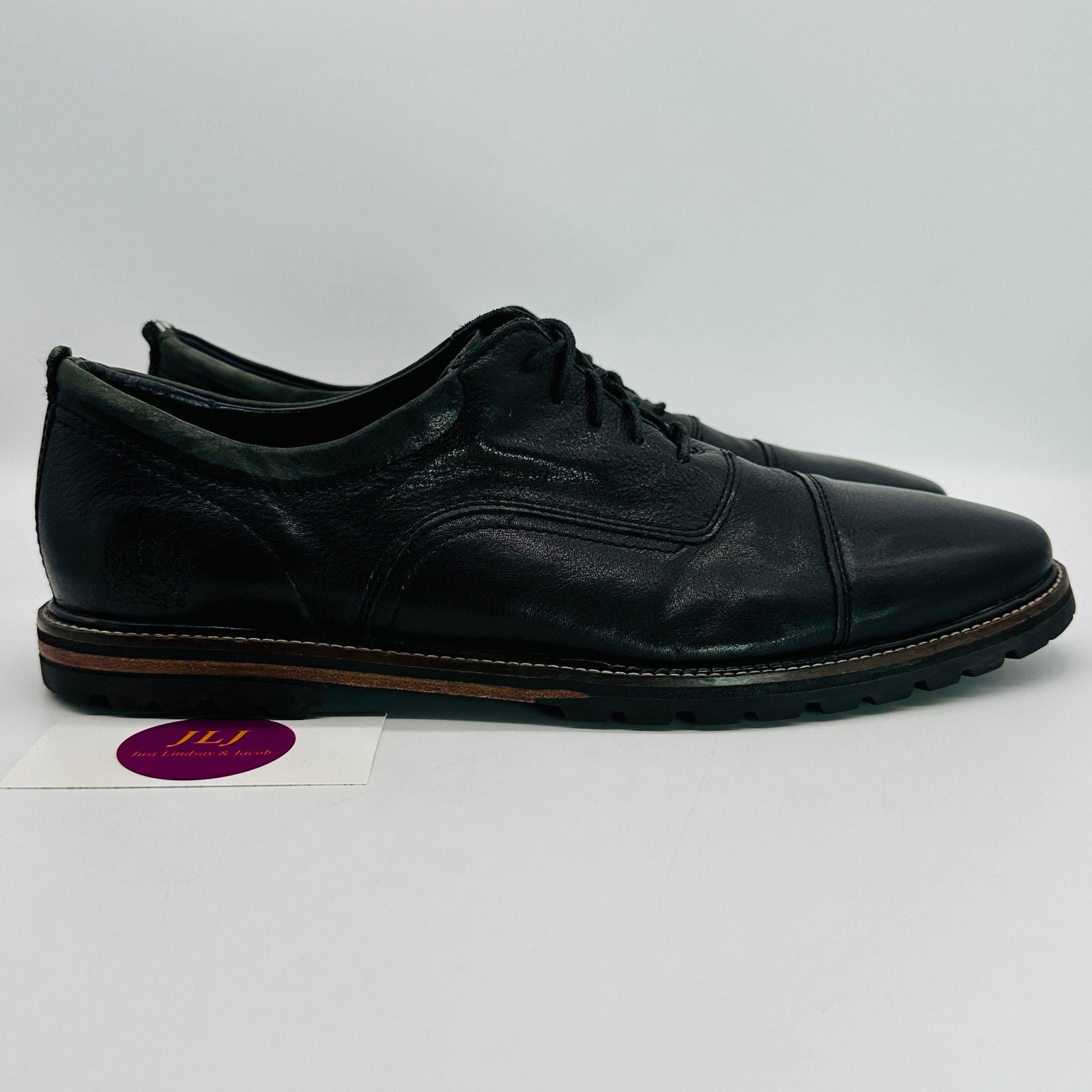 Cole Haan Men's Richardson Grand Black Leather Cap Toe Oxfords C28332 Size 10.5
