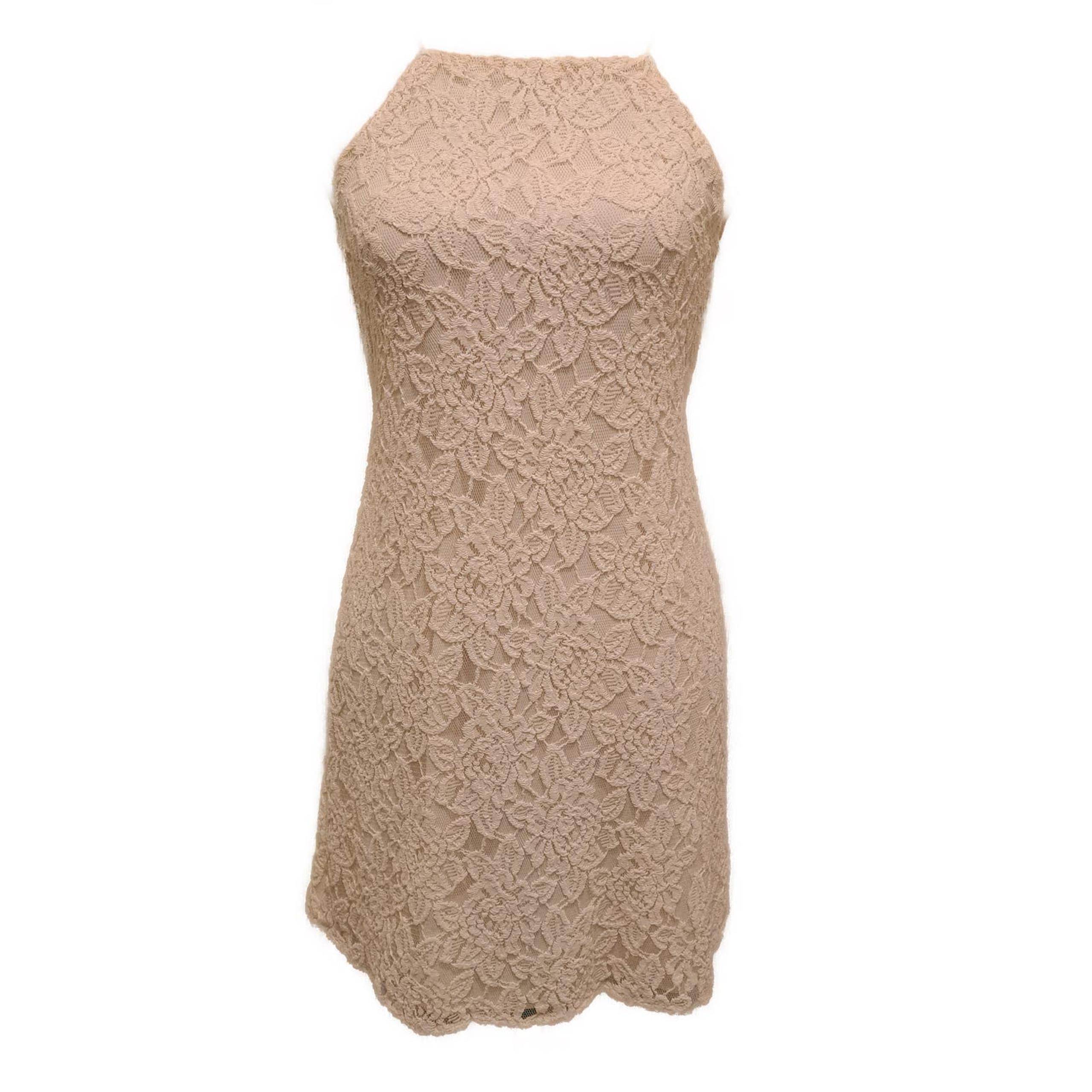 Pins and Needles Cream High Neck Halter Dress Size XS