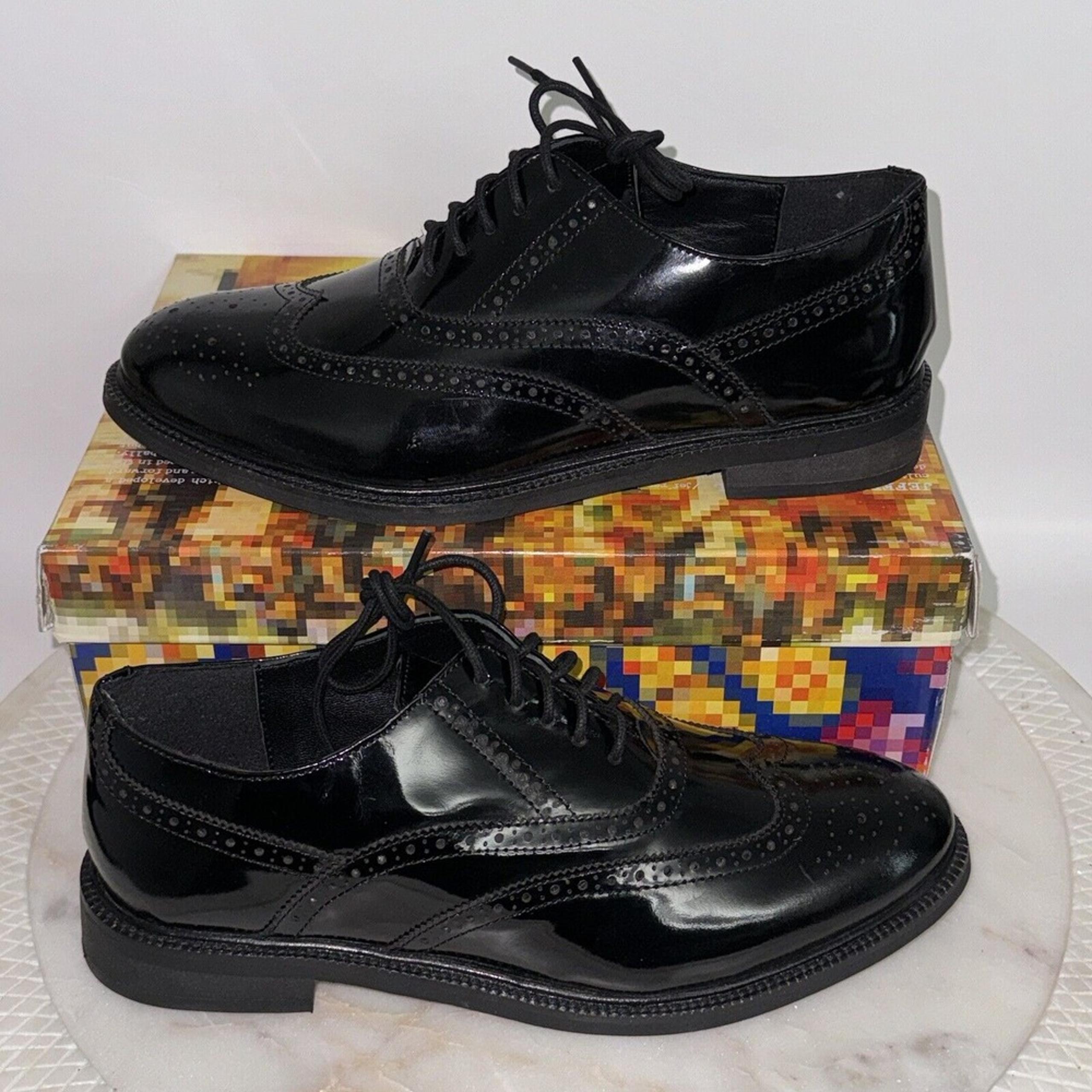 Jeffrey Campbell Black Wingtip Oxford Dress Black Shoes NEW Women's 9.5
