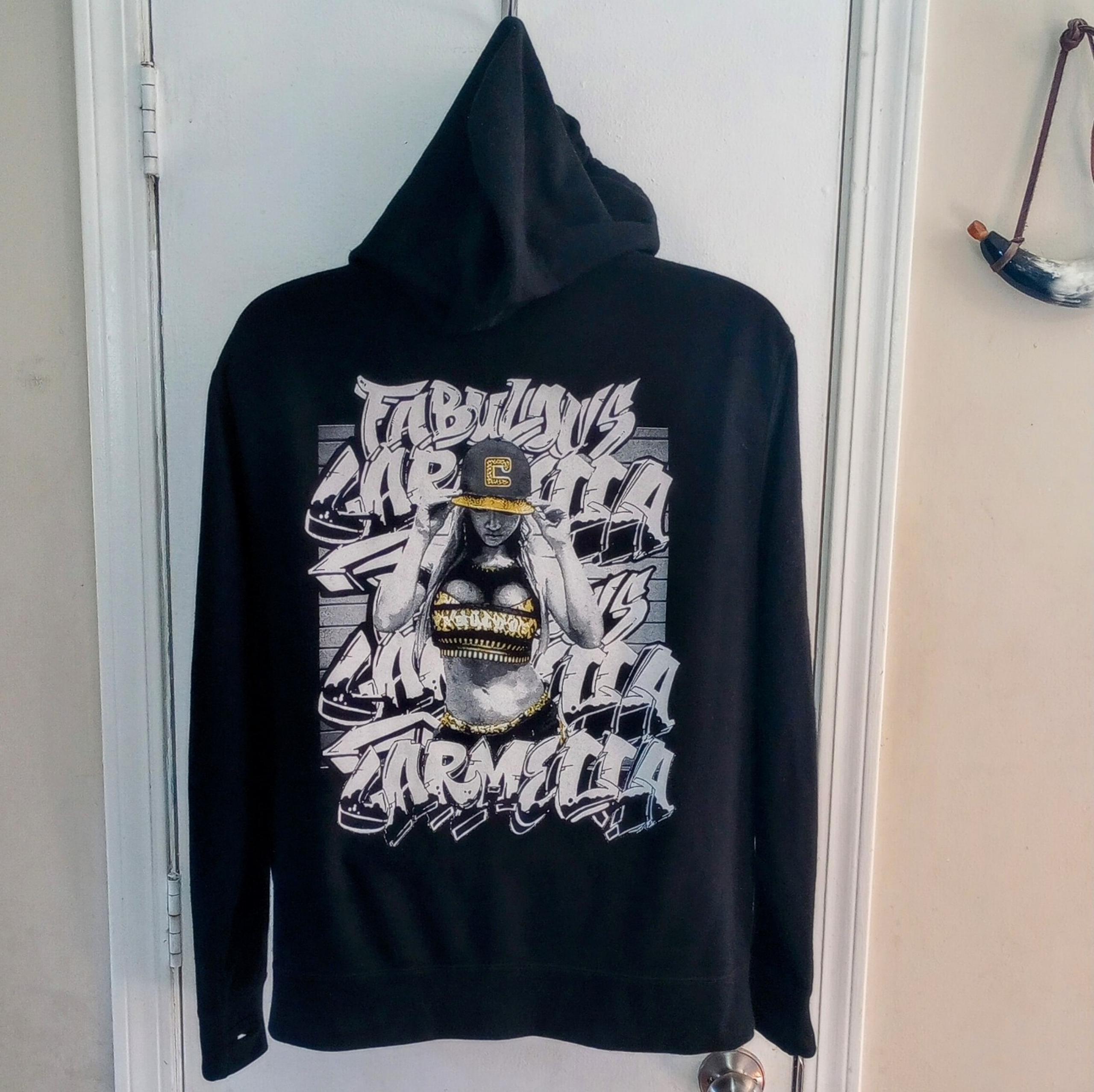 WWE Carmella Adult Size Large Fabulous Full Zip Lightweight Hoodie Sneakers