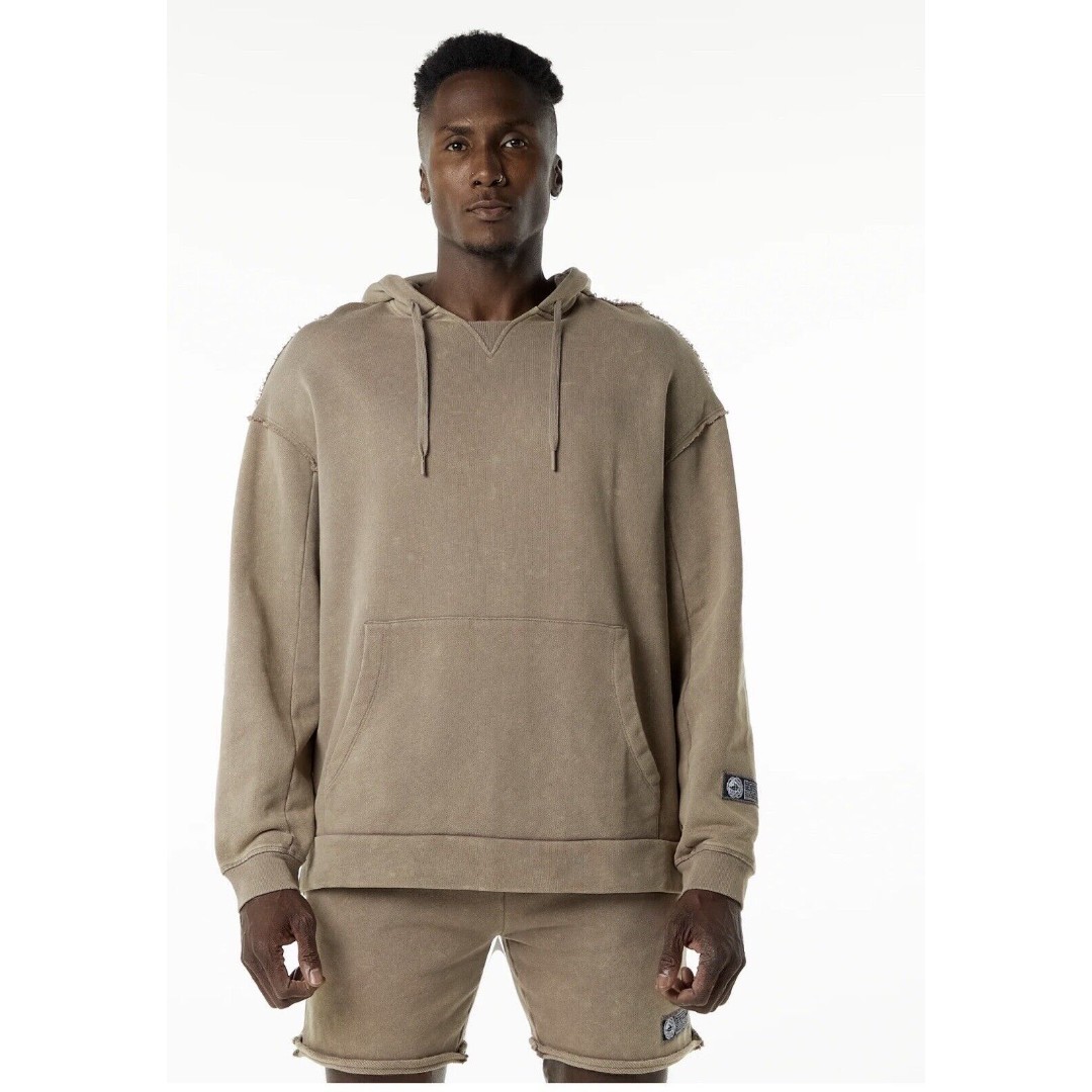 Alphalete Men’s Terry Oversized Hoodie - Smockey Quartz, Size Small