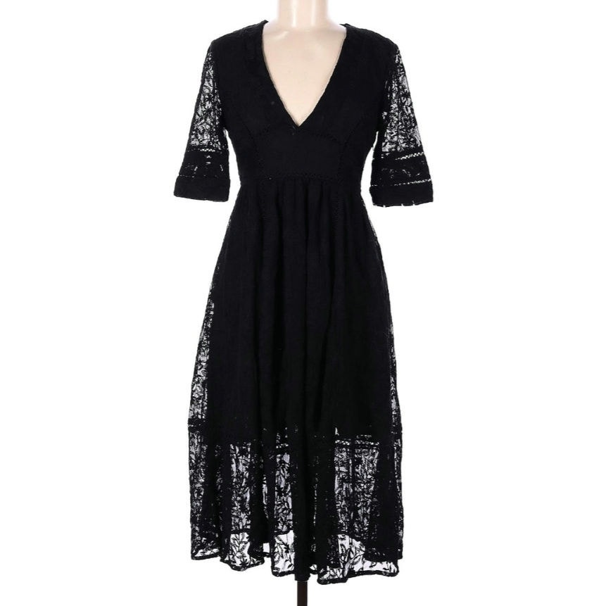 NWT Free People Mountain Laurel Lace Midi Size 0 Dress