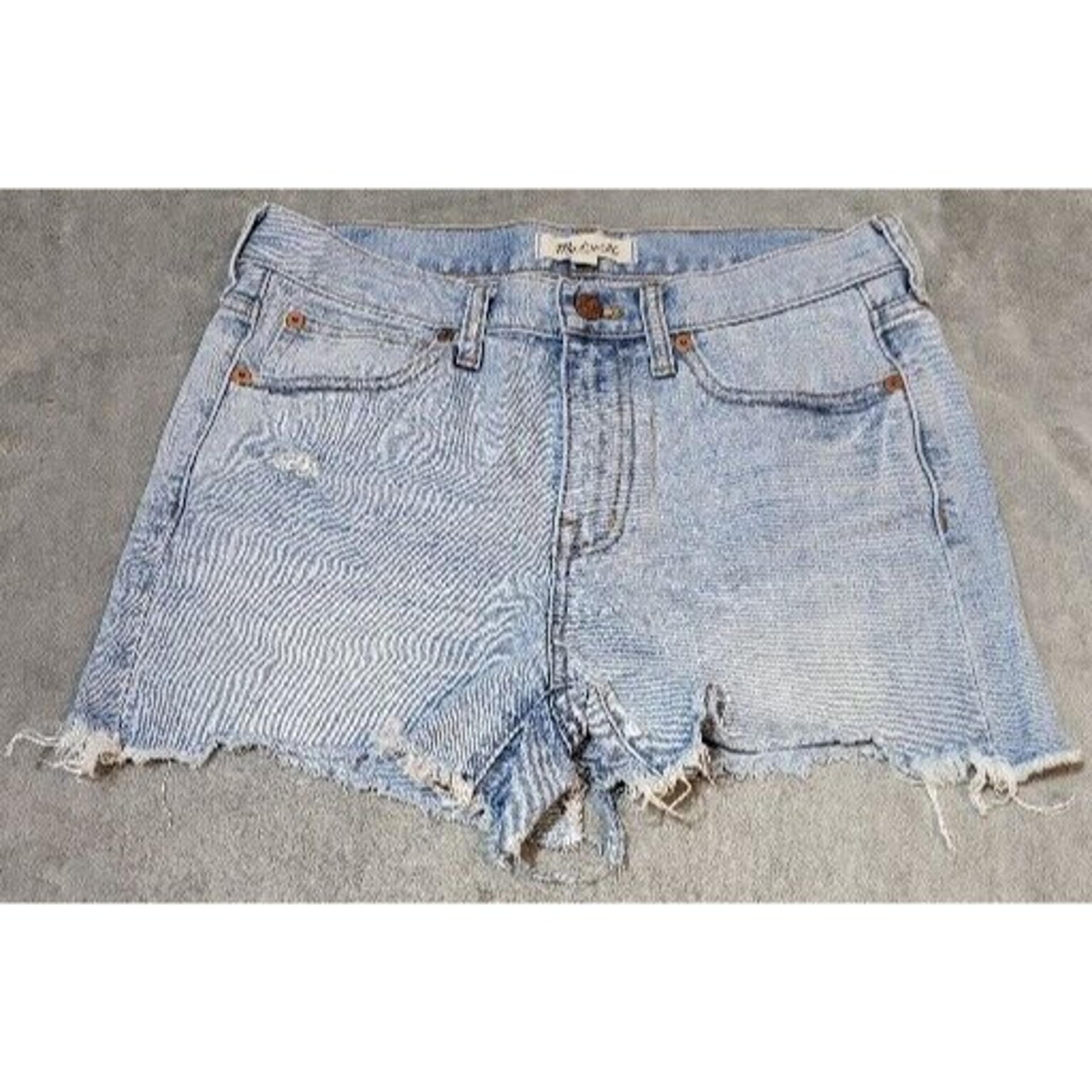 Madewell Cut Off Shorts Women's 25 Blue Denim - 100% Cotton - 3" Inseam