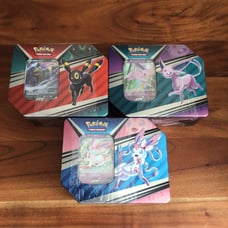 Pokemon Espeon V + Umbreon V + Sylveon V Tin x 3 NEW