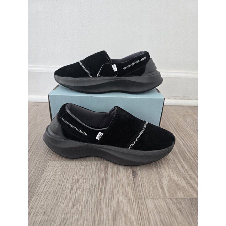 Toms Krost Alpargata Gamma Black Slip On Collab Comfort Support Suede Shoes 6.5