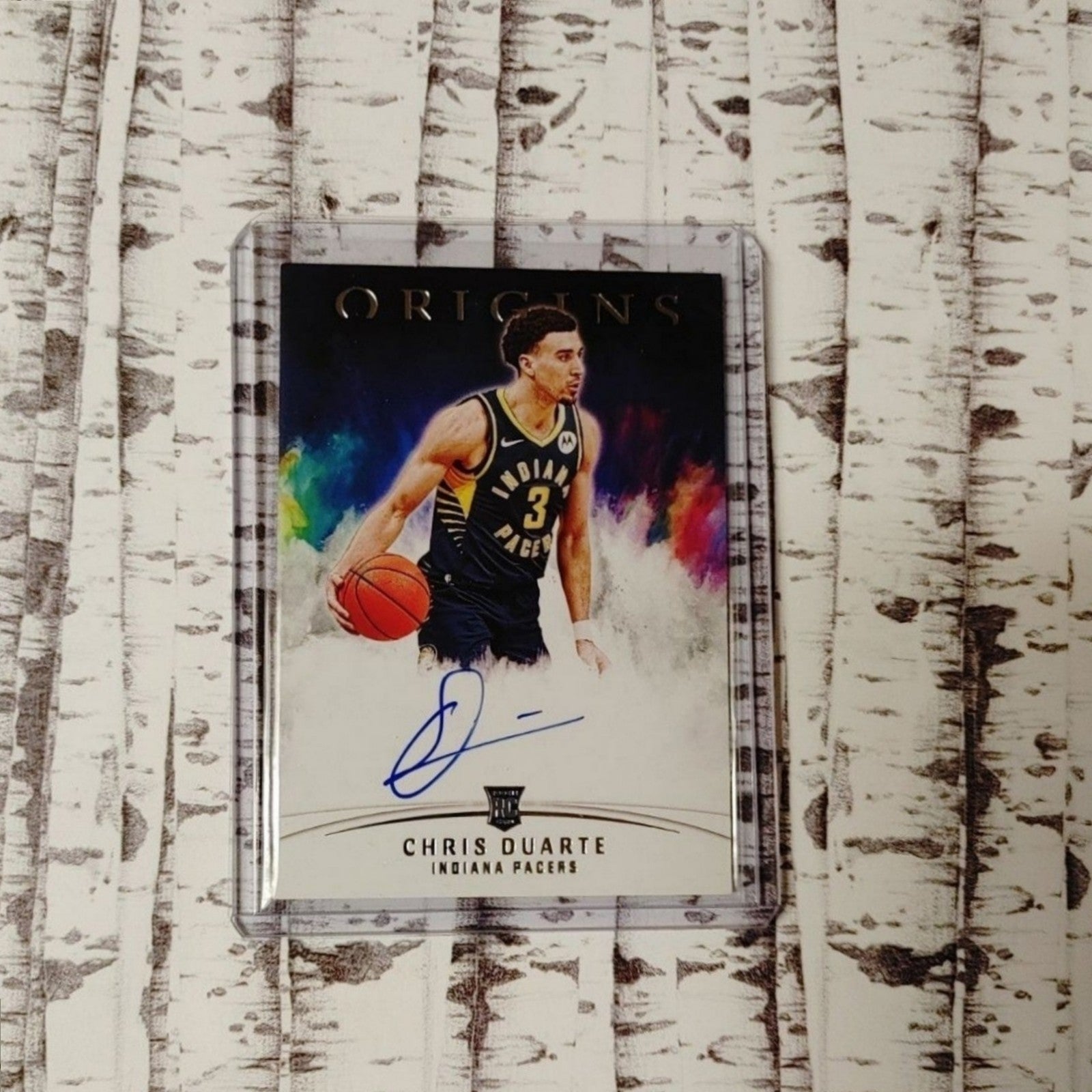 CHRIS DUARTE AUTOGRAPHED ROOKIE CARD
