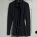 F- Gray Belted Wrap Jacket