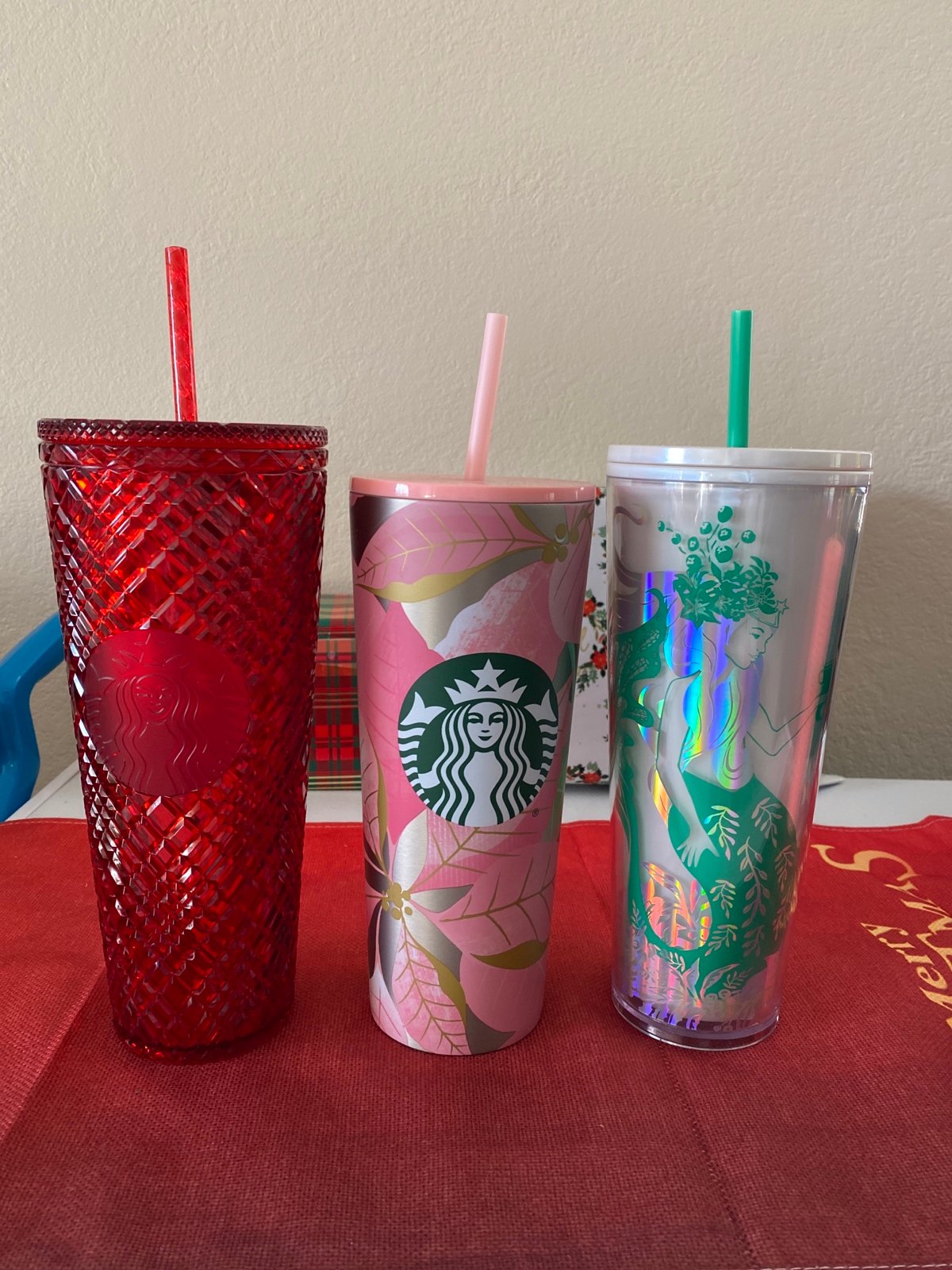 Starbucks 24 oz set of 3 Christmas Tumblers