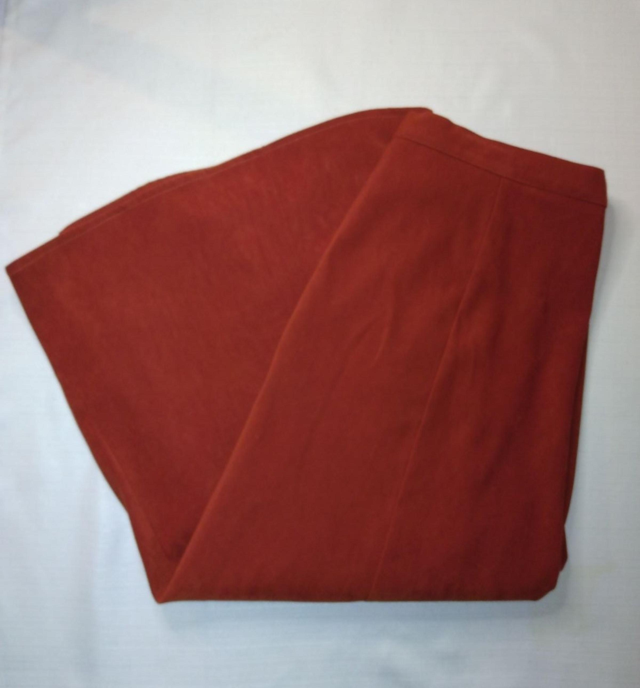 Vintage Notations Full Burnt Orange Suede Feel Skirt