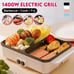 Random color will be chosen pink or white, new 2 in one Korean hot pot bbq gift