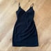 Amanda Uprichard Faux Wrap V Neck Mini Dress in Black