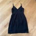 Amanda Uprichard Faux Wrap V Neck Mini Dress in Black