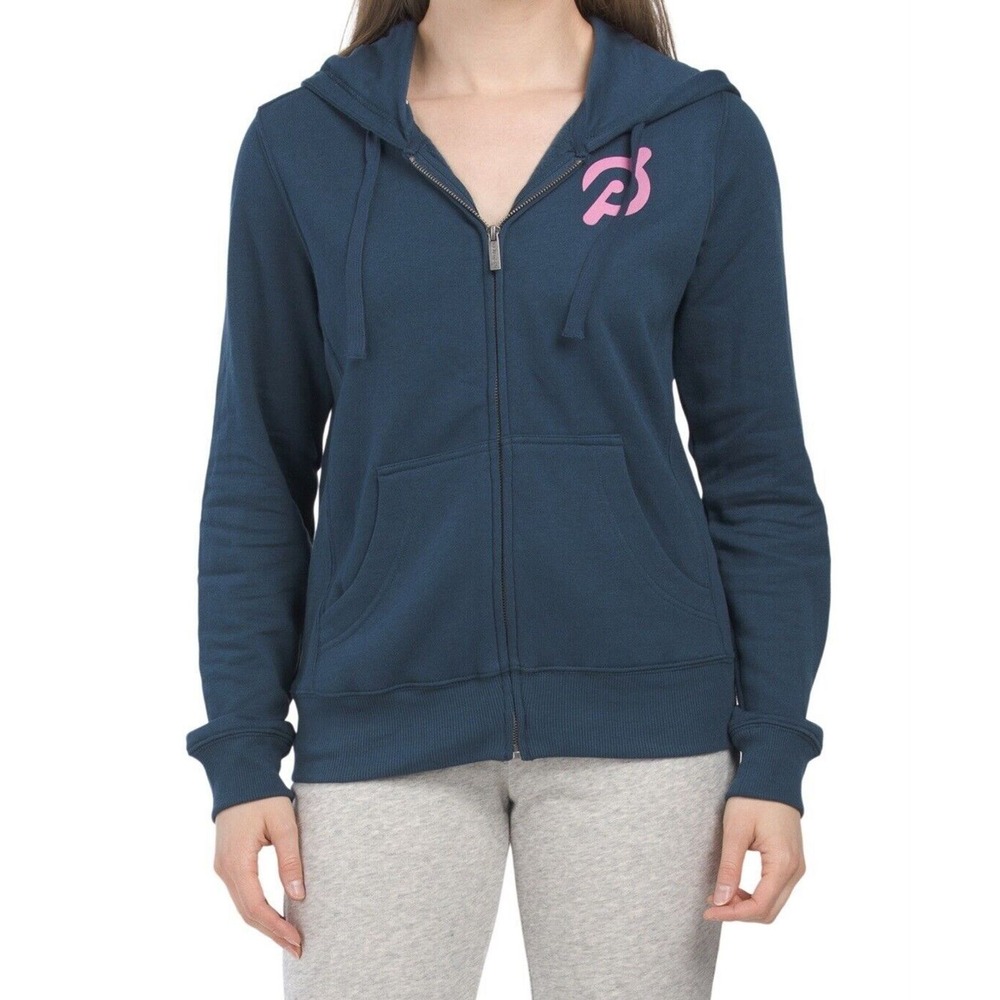 Peloton Women's Full Zip Jacket Blue Hoodie Size M Comfort Sweater Comfort New