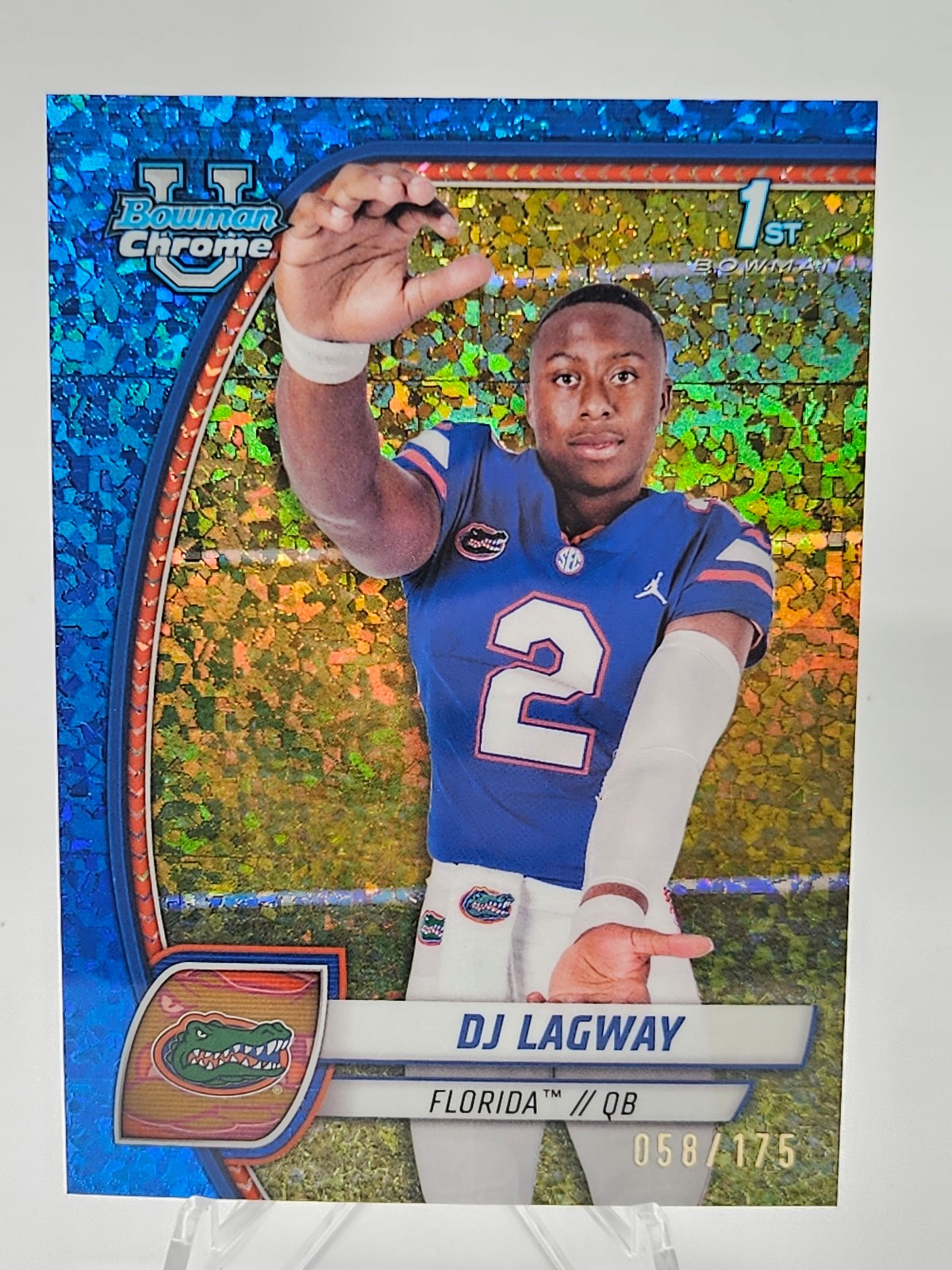 2024 Topps Bowman 1st Chrome U Blue Mini Diamonds DJ Lagway /175