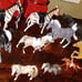 Vintage Horses with arena