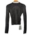 New Balenciaga Metallic Open Back Long Sleeve Shimmer Top Small
