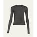 New Balenciaga Metallic Open Back Long Sleeve Shimmer Top Small