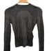 New Balenciaga Metallic Open Back Long Sleeve Shimmer Top Small