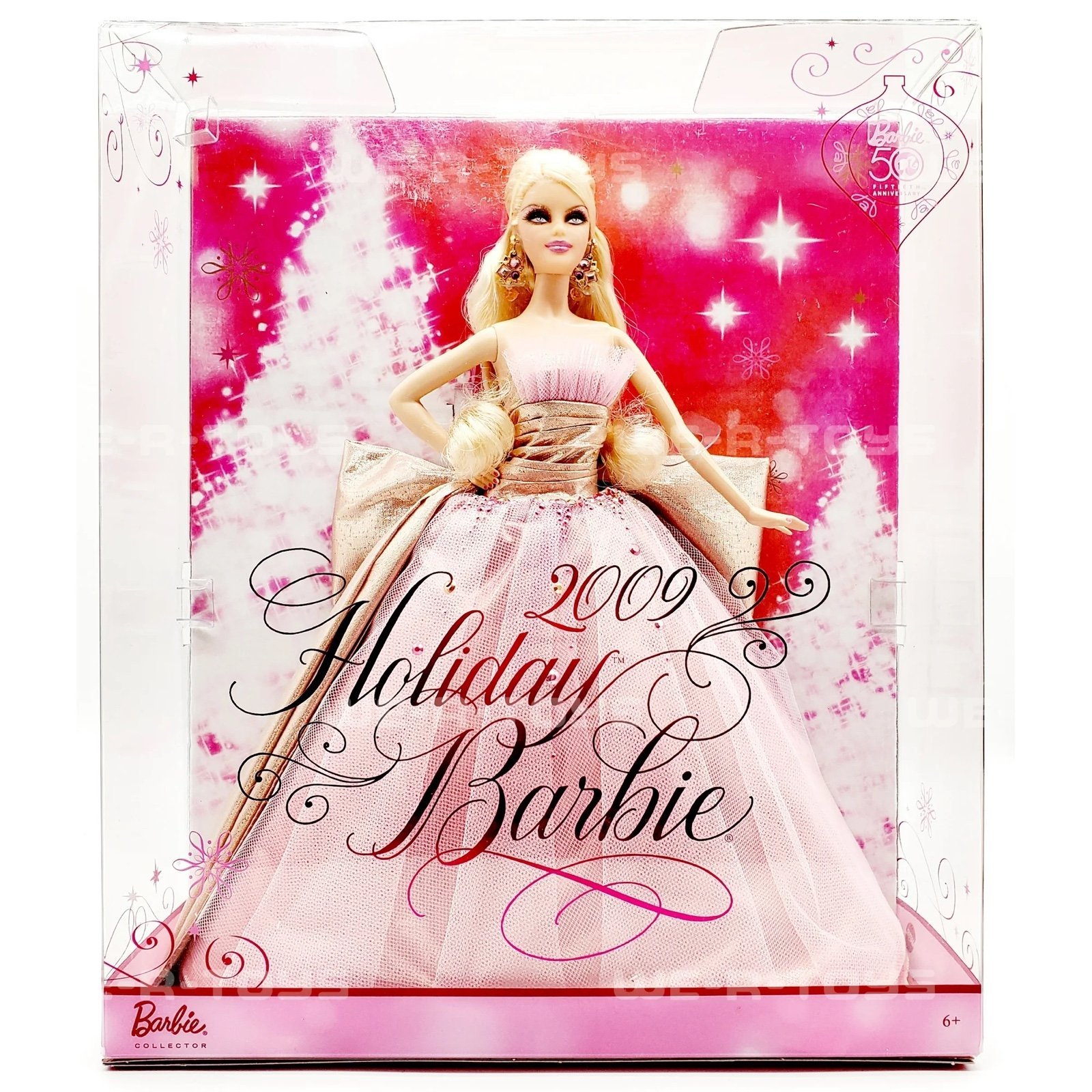 50th Anniversary Edition Vintage 2009 Mattel Holiday Barbie NIB N6556