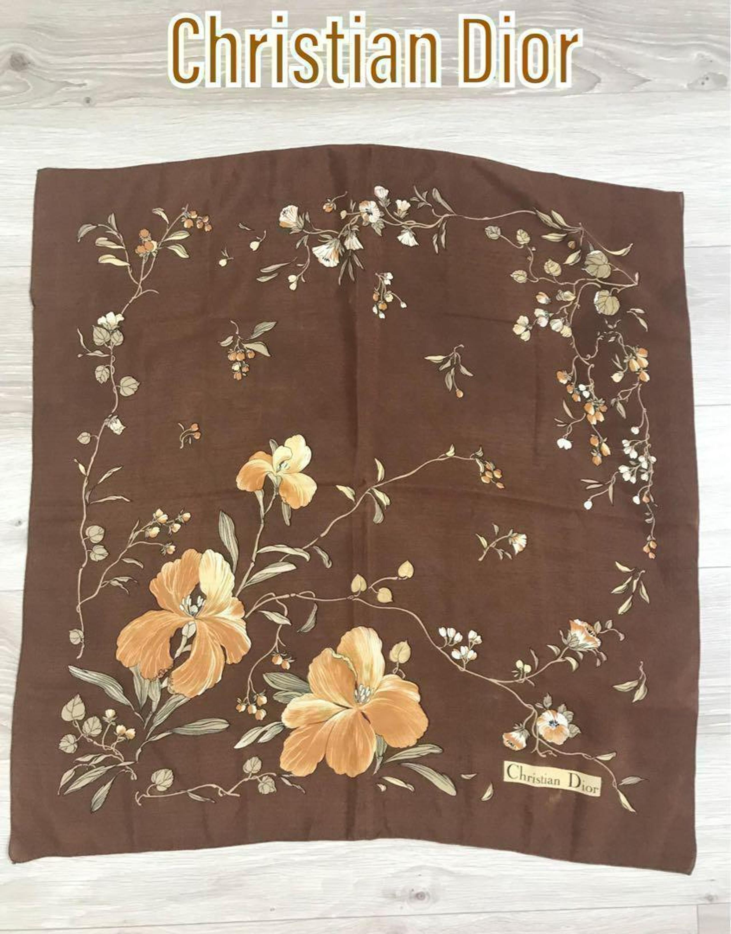 Excellent Condition Christian Dior 100% Silk Scarf Stole Shawl
