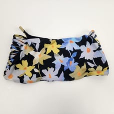 L*Space Kit Bikini Top Strapless Convertible Size Small Black Floral NWT