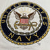 United States Navy Cross Stitched Pillow emblem 13.5 X 13.5