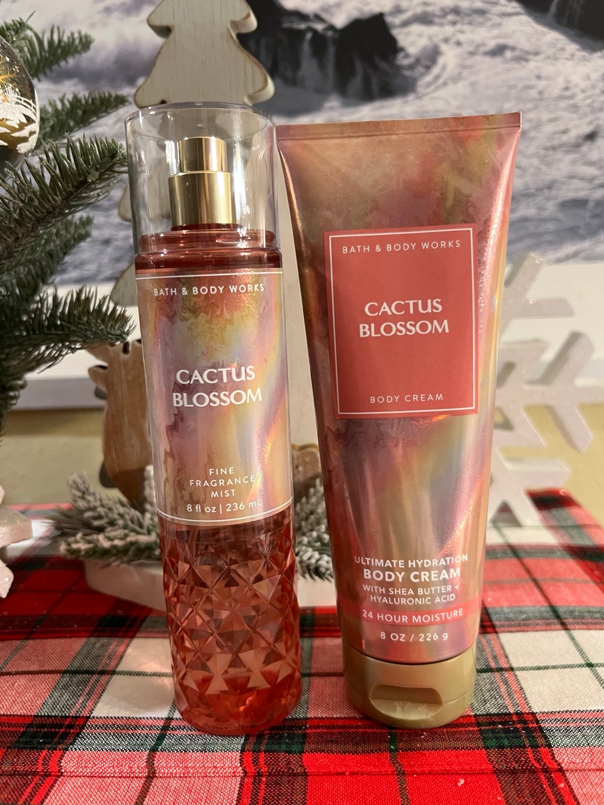 Bath & Body Works Cactus Blossom fragrance mist and body cream set BBW