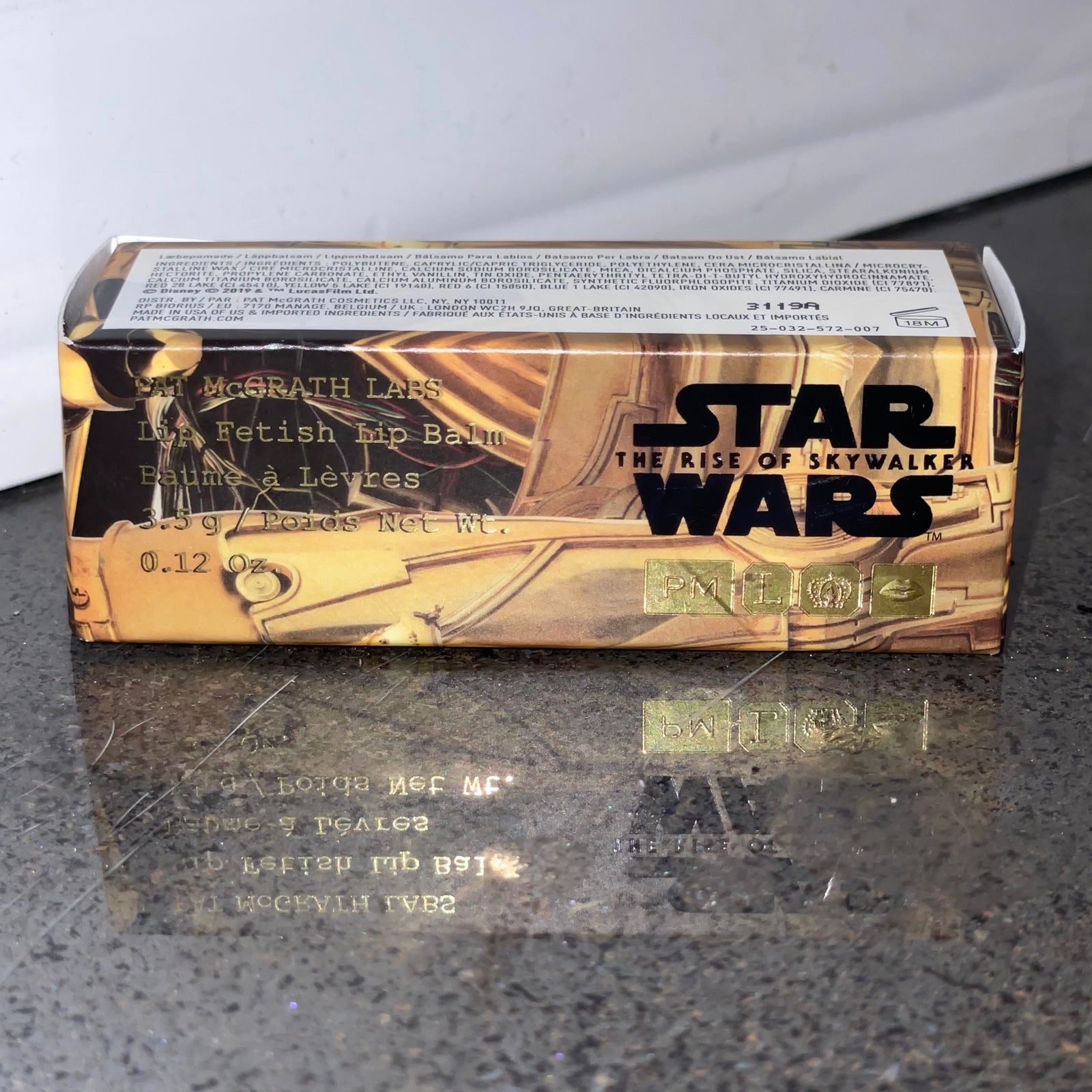 *NEW* Pat McGrath STAR WARS Lip Fetish 517 GOLD ASTRAL Lip Balm Lipstick C3PO