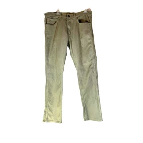 Levi's Men's 513 Jeans Slim Straight Fit 36x34 Khaki Green Stretch
