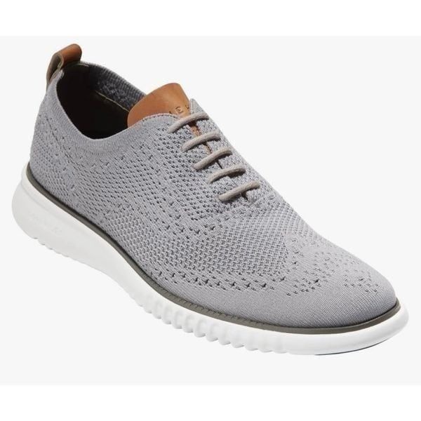 Cole Haan ZeroGrand wingtip grey ironstone shoe size 9