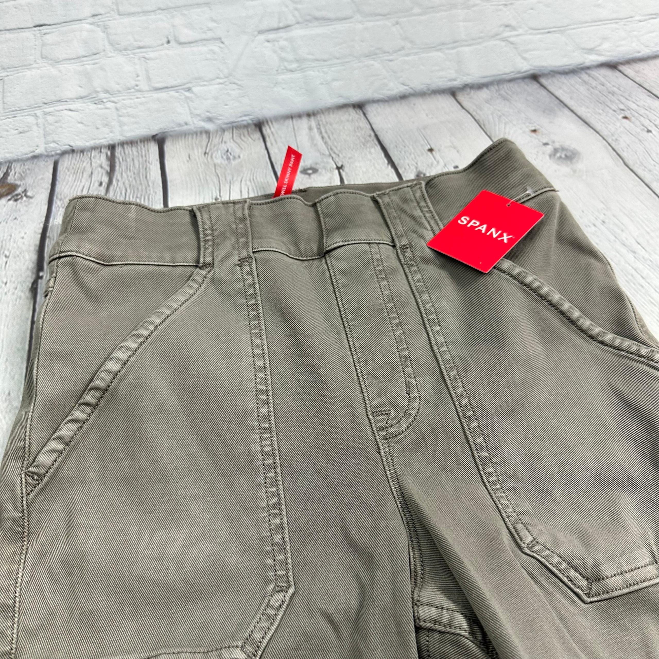 Spanx Womens Stretch Twill Ankle Cargo Pant Desert Dune