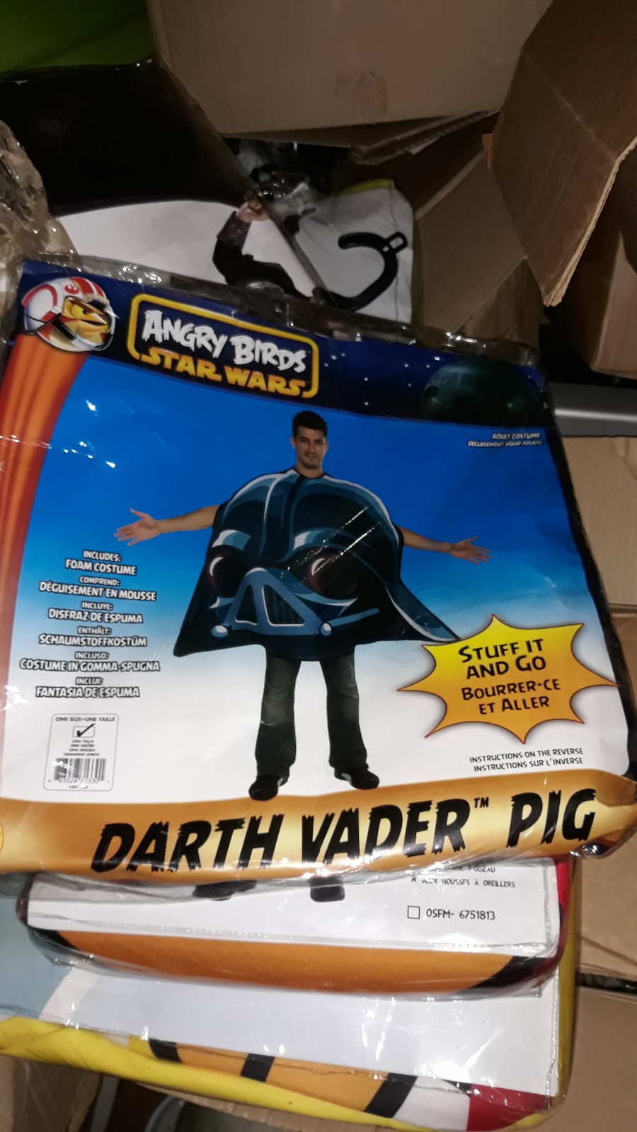 Rovio Angry Birds STAR WARS DARK VADER PIG Adult OSFM NEW COSTUME