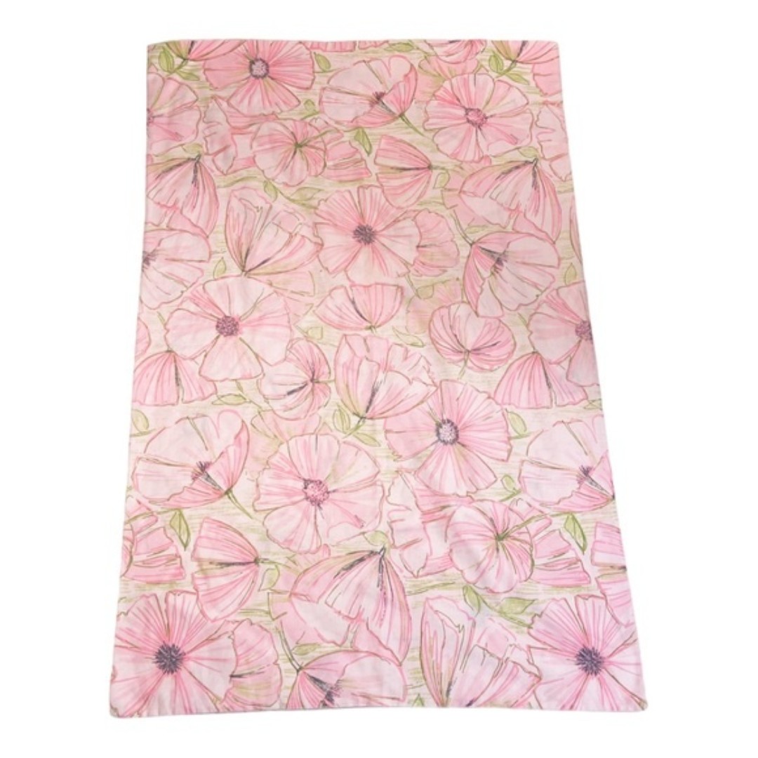 Fieldcrest Vintage Pink floral Percale Standard Pillowcase 42 x 36
