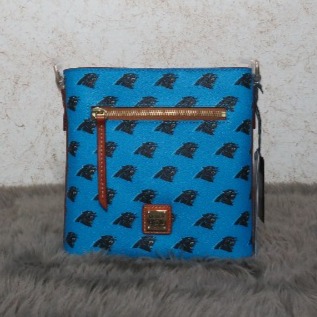 Dooney & Bourke NFL Carolina Panthers Small Zip Crossbody (Blue)