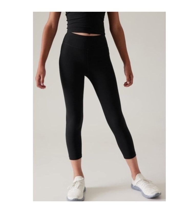 Athleta Girl High Rise Chit Chat Capri *Black
