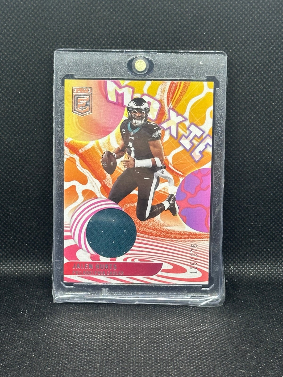 2023 Donruss Elite Football Jalen Hurts #’d /375 Moxie Jersey Patch Eagles